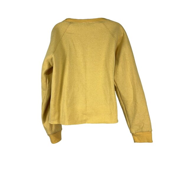 Hem And Thread Size M Pullover Sweatshirt All I Want Is Coffee Graphic Yellow - Picture 3 of 5